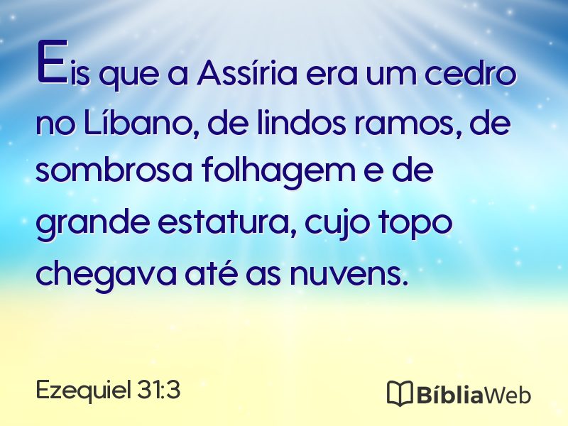 Ezequiel 31:3 em imagem para compartilhar