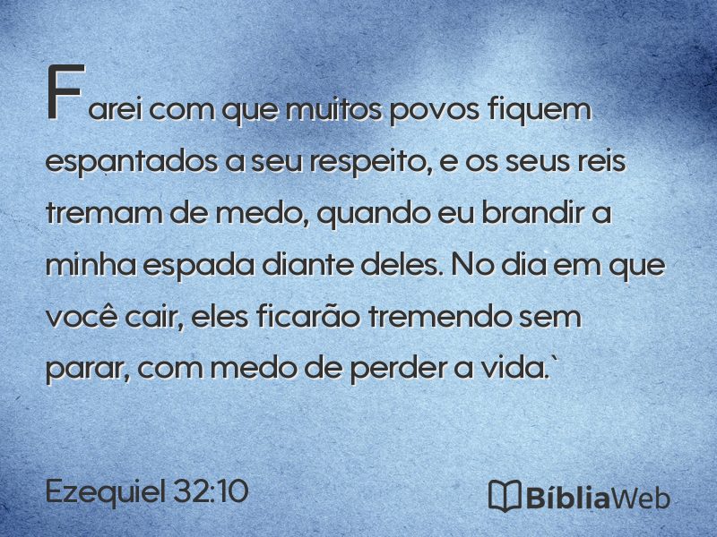 Ezequiel 32:10 em imagem para compartilhar