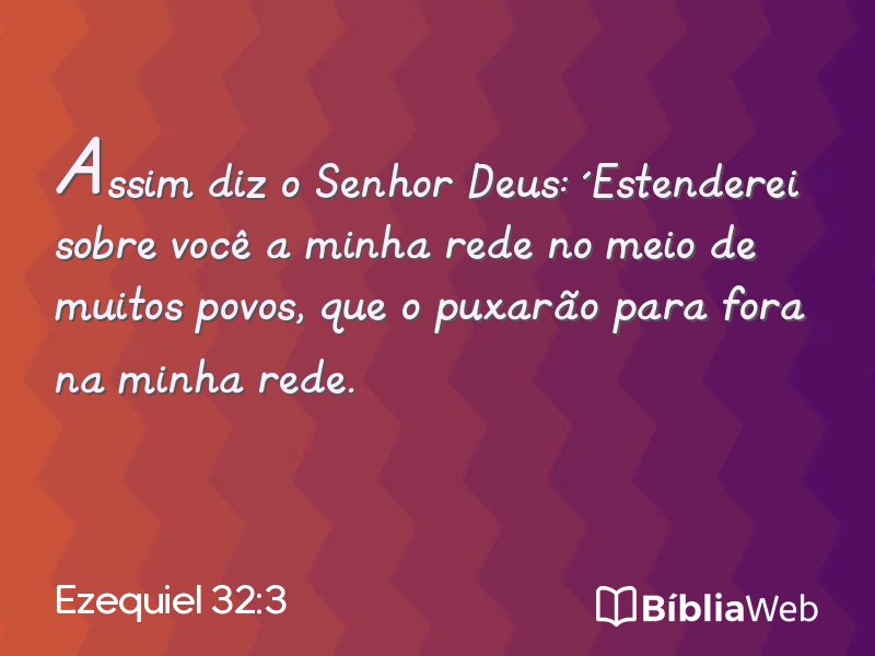 Ezequiel 32:3 em imagem para compartilhar