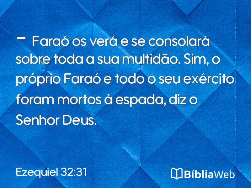Ezequiel 32:31 em imagem para compartilhar