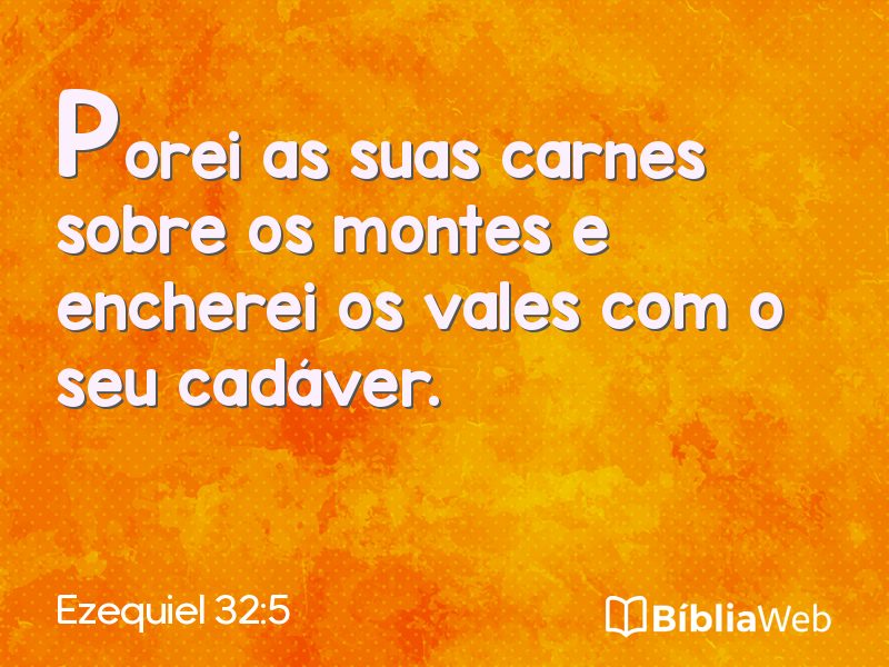 Ezequiel 32:5 em imagem para compartilhar
