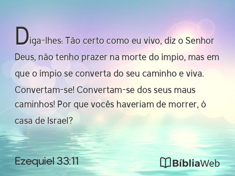 Ezequiel 33:11 em imagem para compartilhar