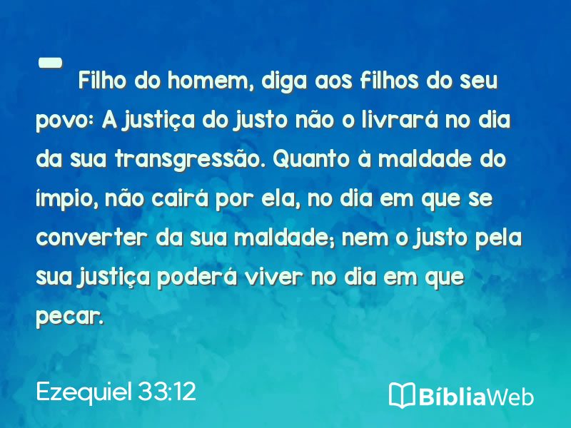 Ezequiel 33:12 em imagem para compartilhar