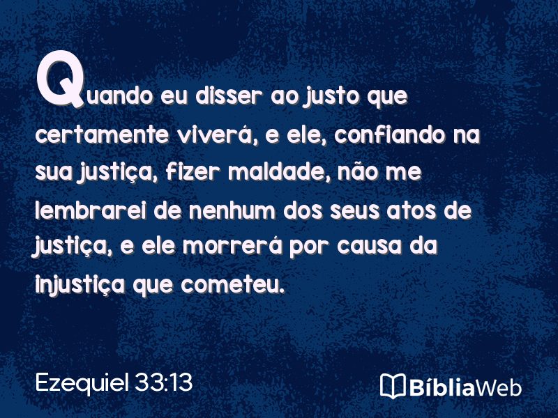 Ezequiel 33:13 em imagem para compartilhar