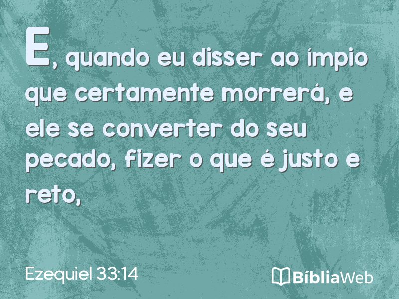 Ezequiel 33:14 em imagem para compartilhar