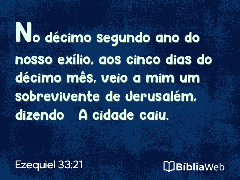 Ezequiel 33:21 em imagem para compartilhar