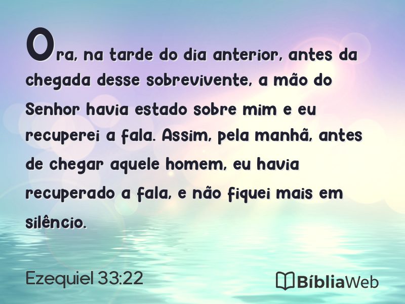 Ezequiel 33:22 em imagem para compartilhar