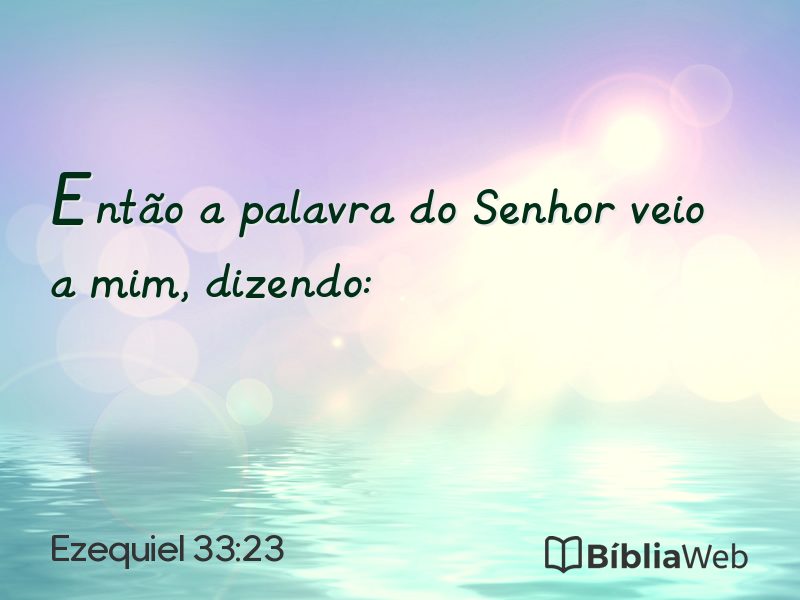 Ezequiel 33:23 em imagem para compartilhar