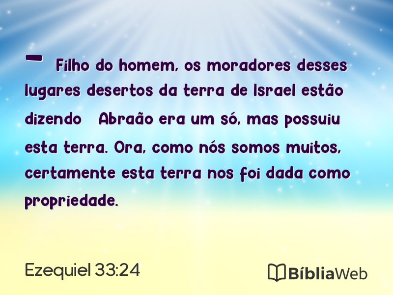 Ezequiel 33:24 em imagem para compartilhar