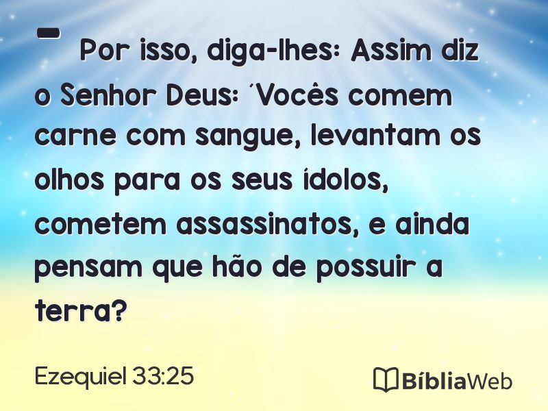 Ezequiel 33:25 em imagem para compartilhar