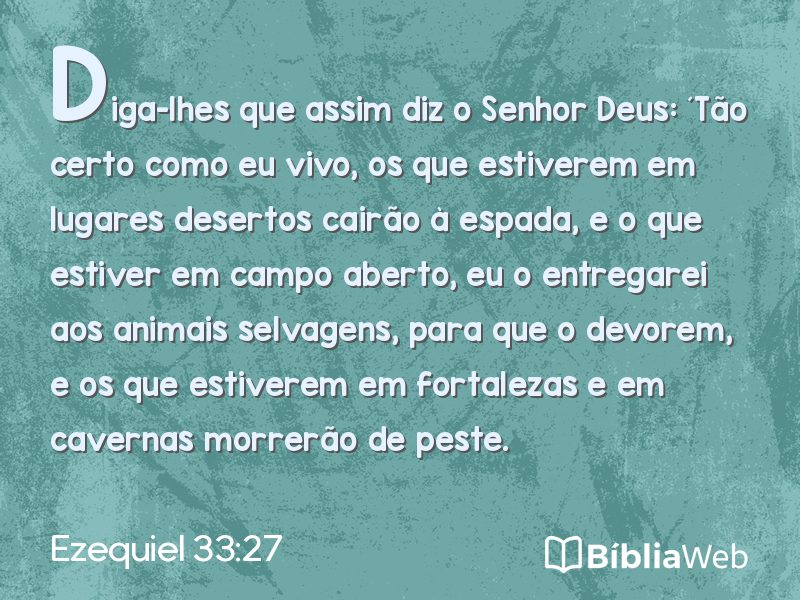 Ezequiel 33:27 em imagem para compartilhar