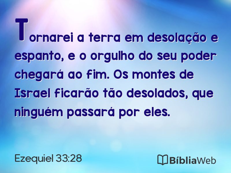 Ezequiel 33:28 em imagem para compartilhar