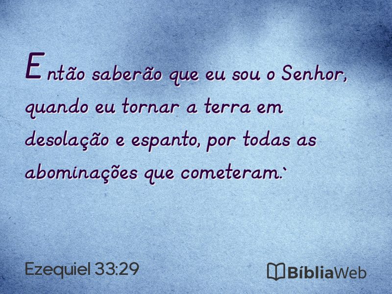 Ezequiel 33:29 em imagem para compartilhar