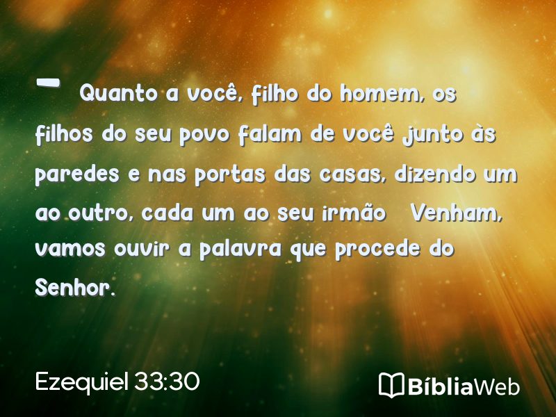 Ezequiel 33:30 em imagem para compartilhar