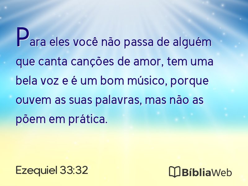 Ezequiel 33:32 em imagem para compartilhar
