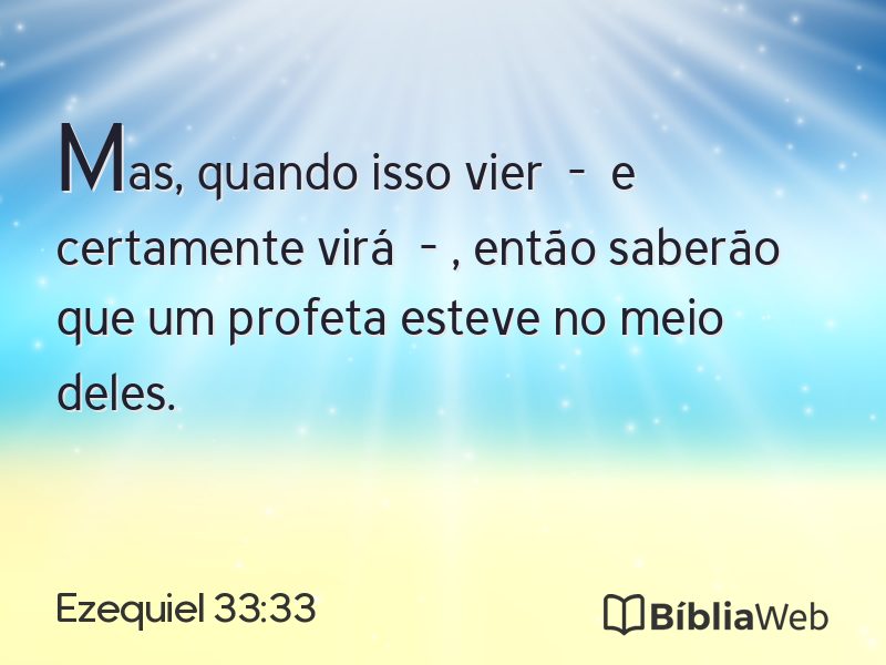 Ezequiel 33:33 em imagem para compartilhar