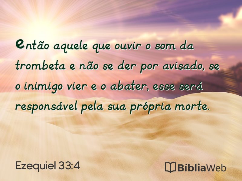 Ezequiel 33:4 em imagem para compartilhar