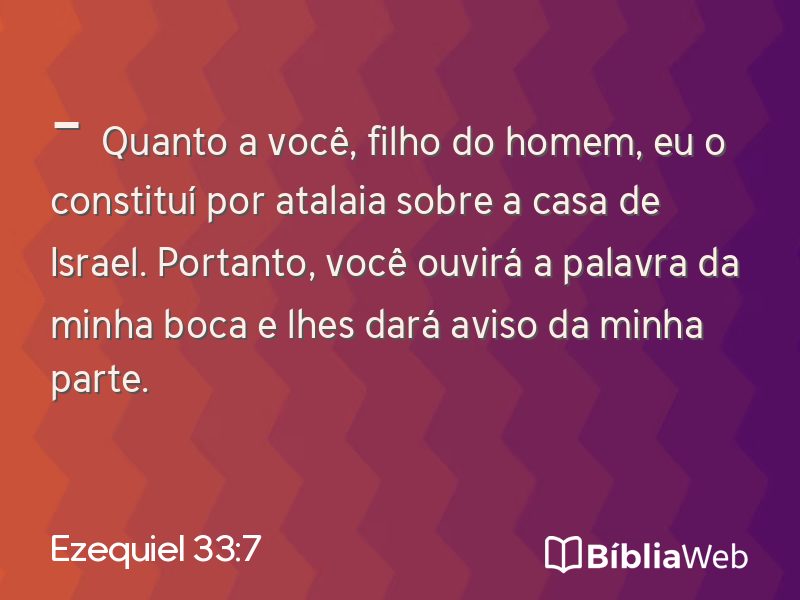Ezequiel 33:7 em imagem para compartilhar