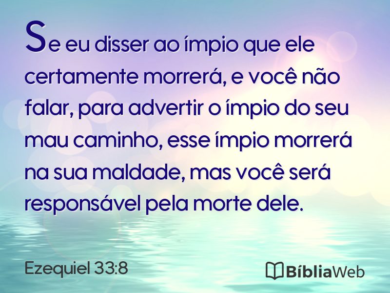 Ezequiel 33:8 em imagem para compartilhar