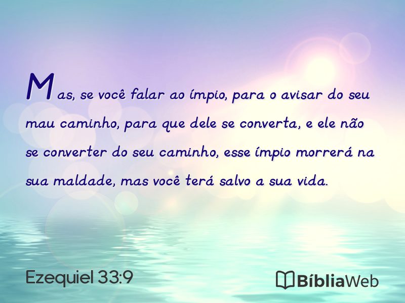 Ezequiel 33:9 em imagem para compartilhar