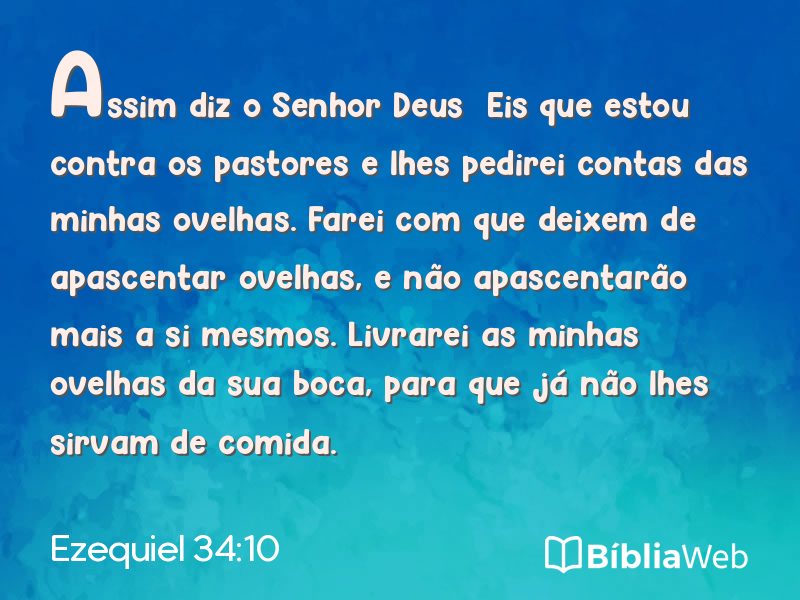 Ezequiel 34:10 em imagem para compartilhar