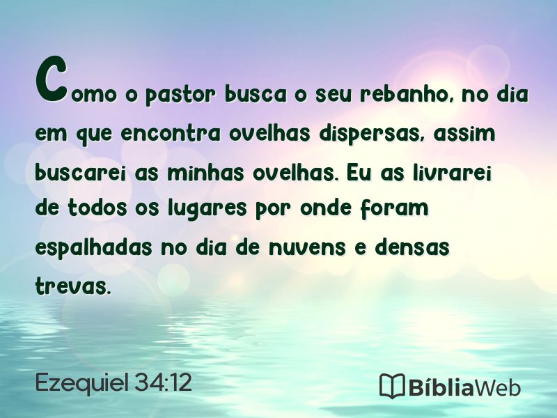 Ezequiel 34:12 em imagem para compartilhar