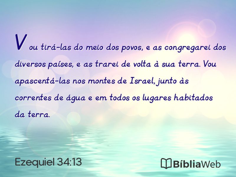 Ezequiel 34:13 em imagem para compartilhar