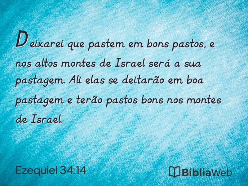 Ezequiel 34:14 em imagem para compartilhar