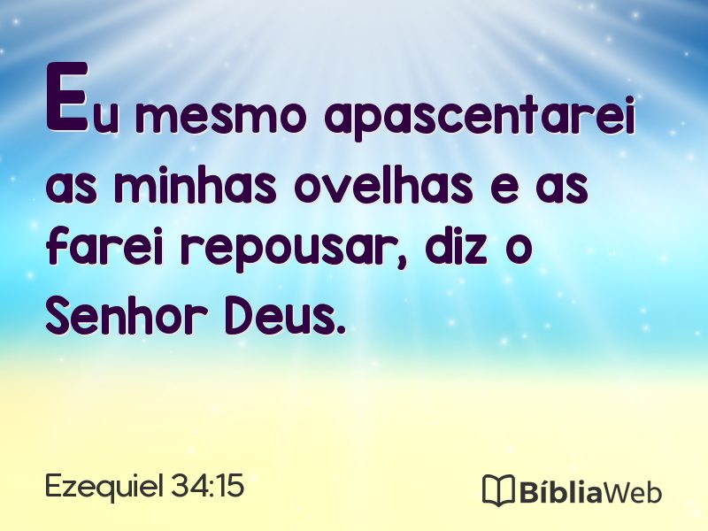 Ezequiel 34:15 em imagem para compartilhar