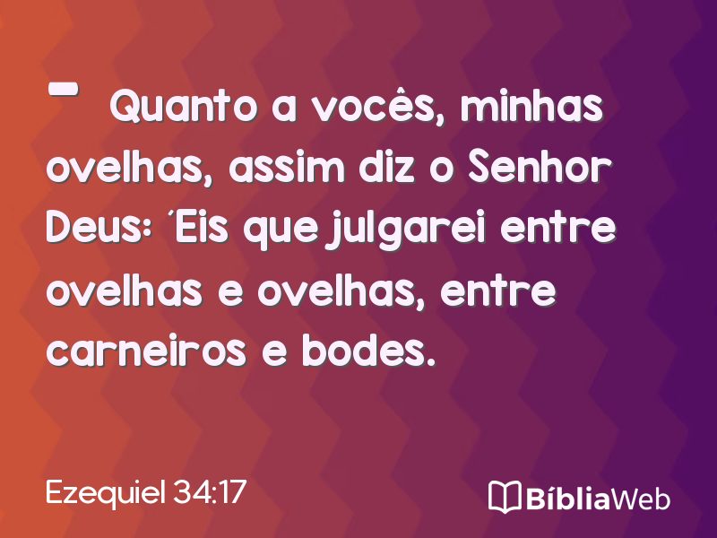 Ezequiel 34:17 em imagem para compartilhar