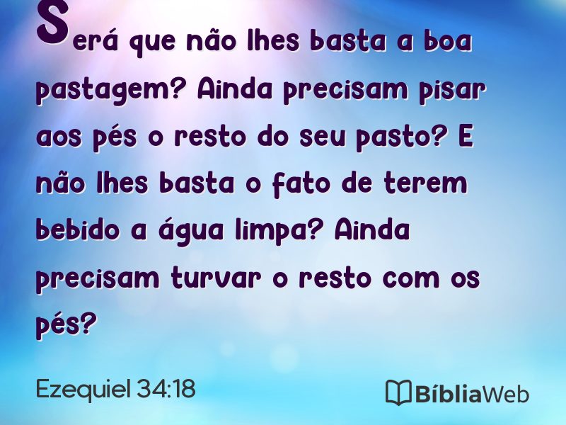 Ezequiel 34:18 em imagem para compartilhar