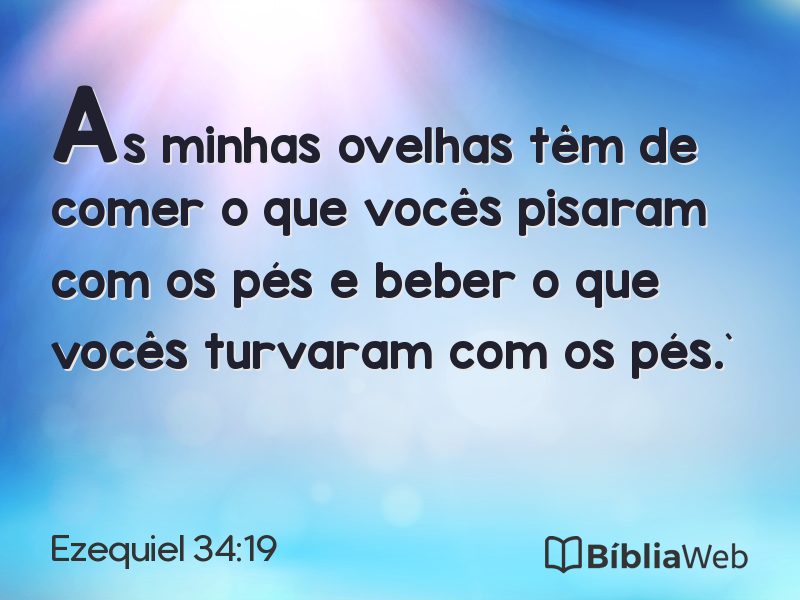 Ezequiel 34:19 em imagem para compartilhar