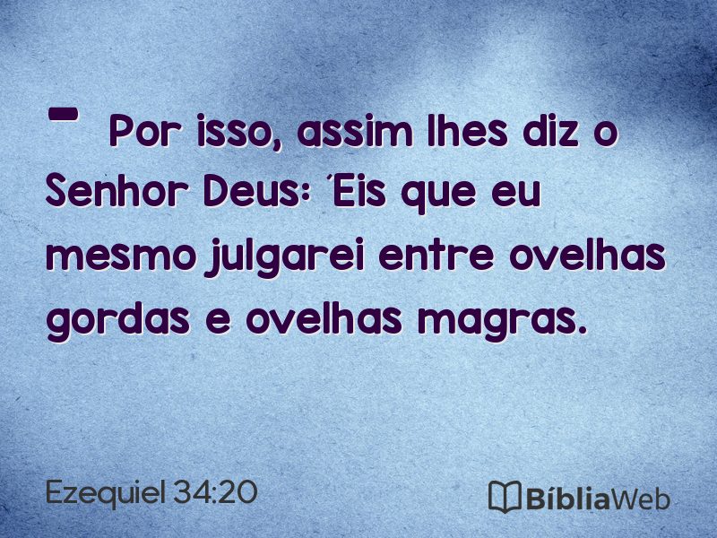 Ezequiel 34:20 em imagem para compartilhar