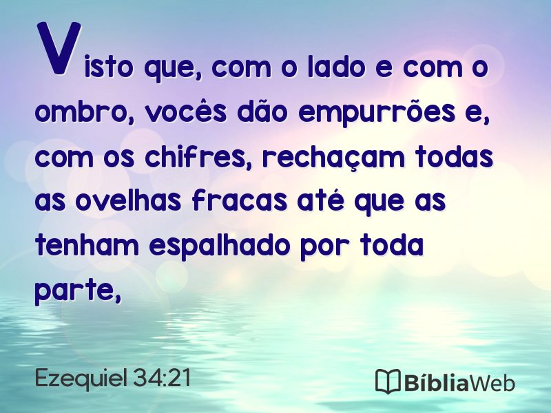 Ezequiel 34:21 em imagem para compartilhar