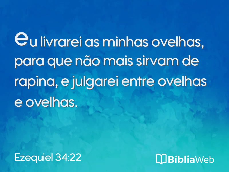 Ezequiel 34:22 em imagem para compartilhar
