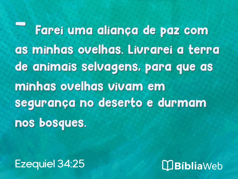 Ezequiel 34:25 em imagem para compartilhar