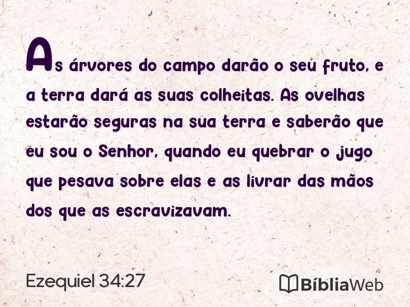 Ezequiel 34:27 em imagem para compartilhar
