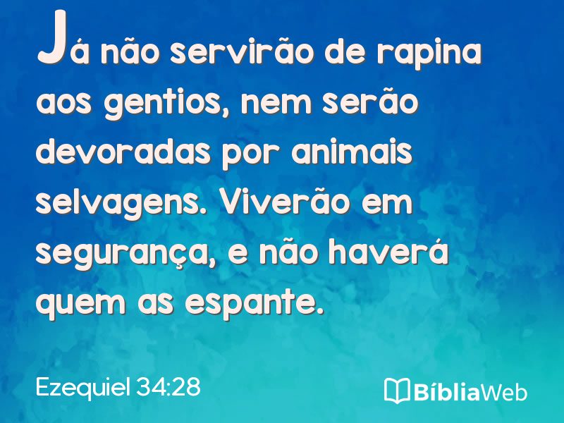 Ezequiel 34:28 em imagem para compartilhar