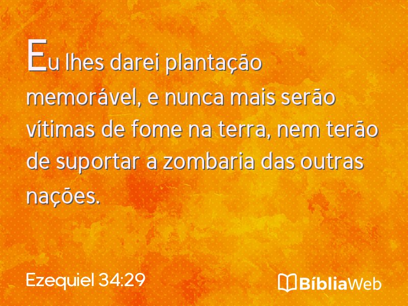 Ezequiel 34:29 em imagem para compartilhar