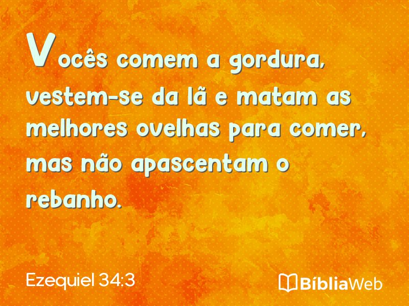 Ezequiel 34:3 em imagem para compartilhar