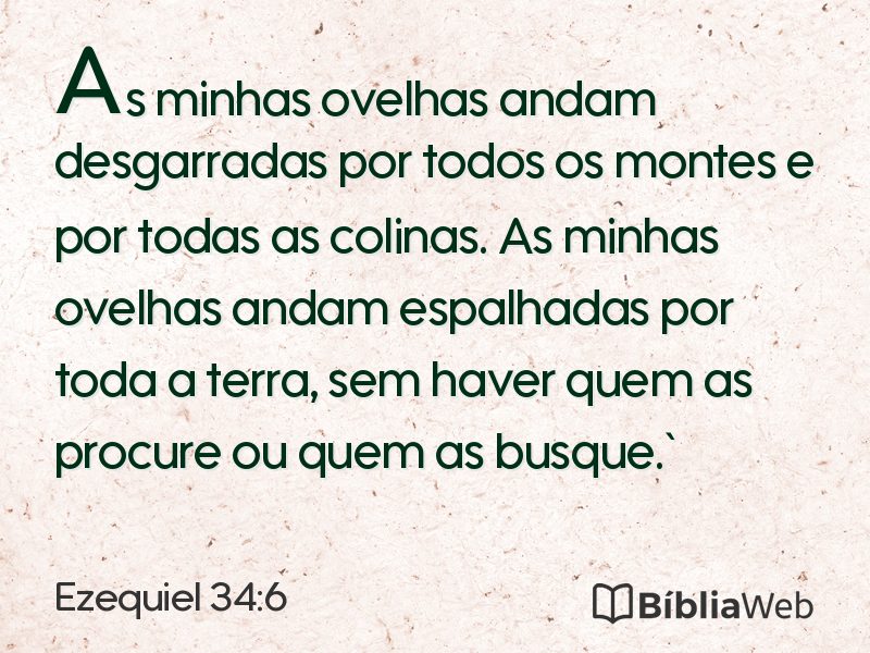 Ezequiel 34:6 em imagem para compartilhar