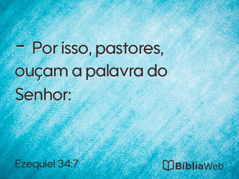 Ezequiel 34:7 em imagem para compartilhar