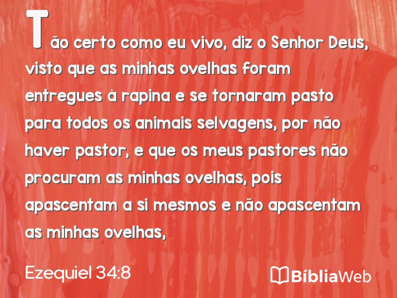 Ezequiel 34:8 em imagem para compartilhar