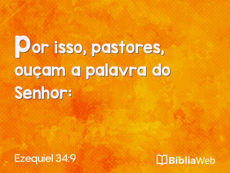Ezequiel 34:9 em imagem para compartilhar