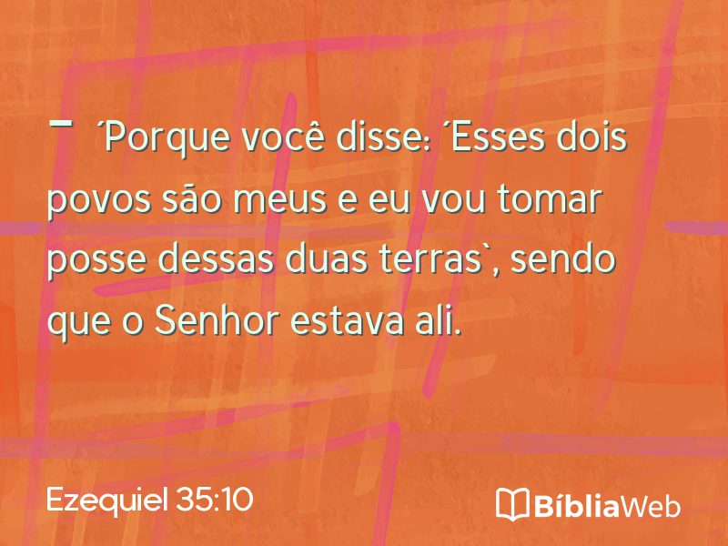 Ezequiel 35:10 em imagem para compartilhar