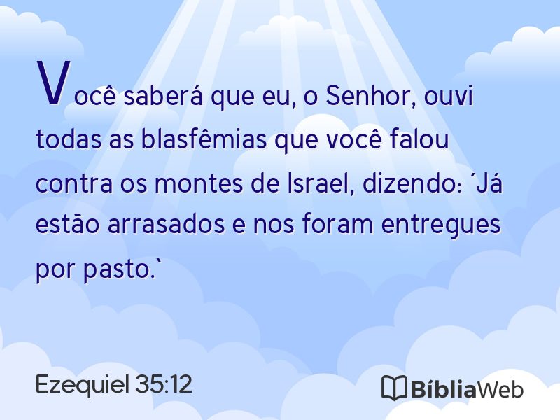 Ezequiel 35:12 em imagem para compartilhar