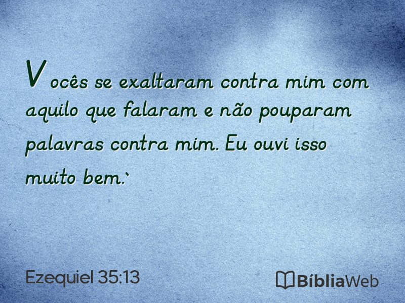 Ezequiel 35:13 em imagem para compartilhar
