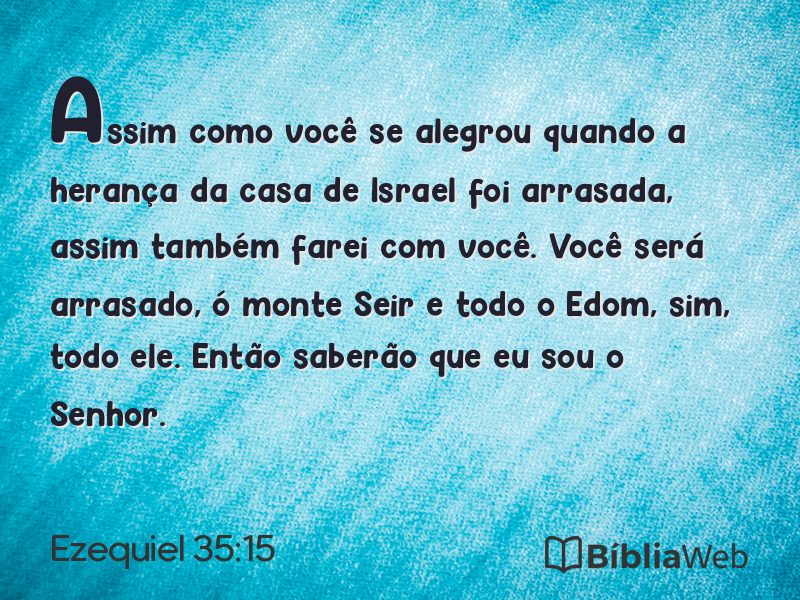 Ezequiel 35:15 em imagem para compartilhar