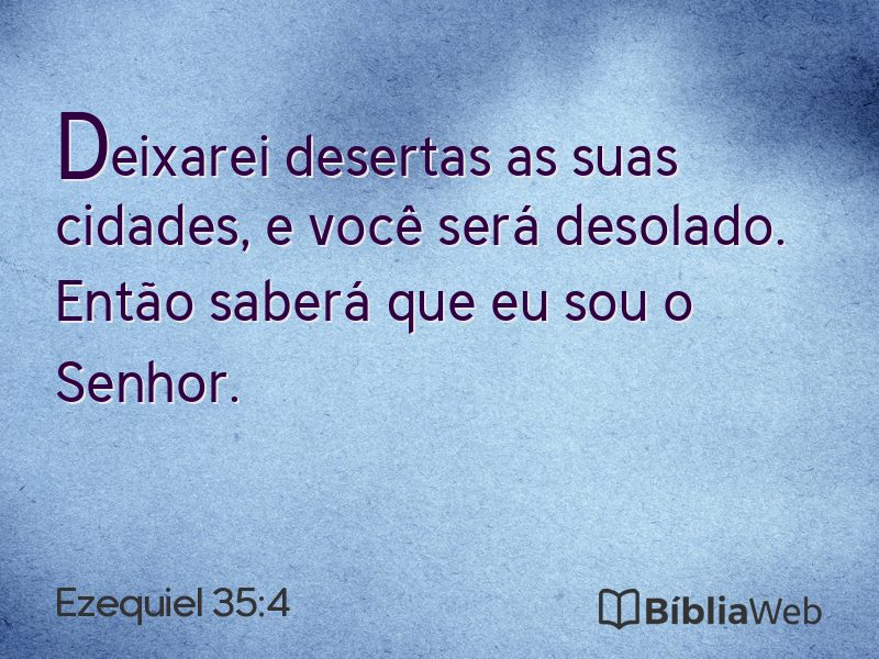 Ezequiel 35:4 em imagem para compartilhar