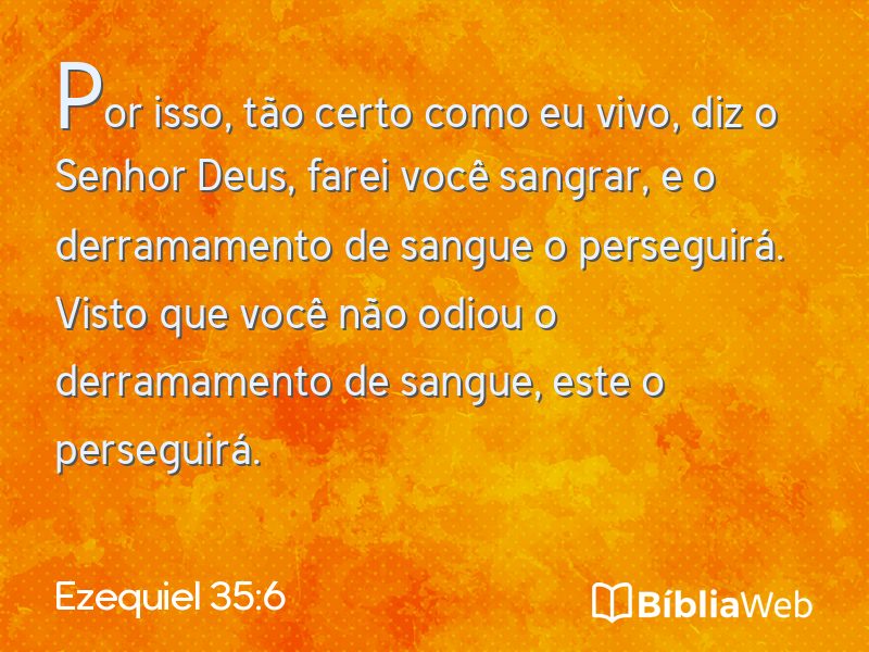 Ezequiel 35:6 em imagem para compartilhar